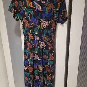 Colorful Leopard Print Dress